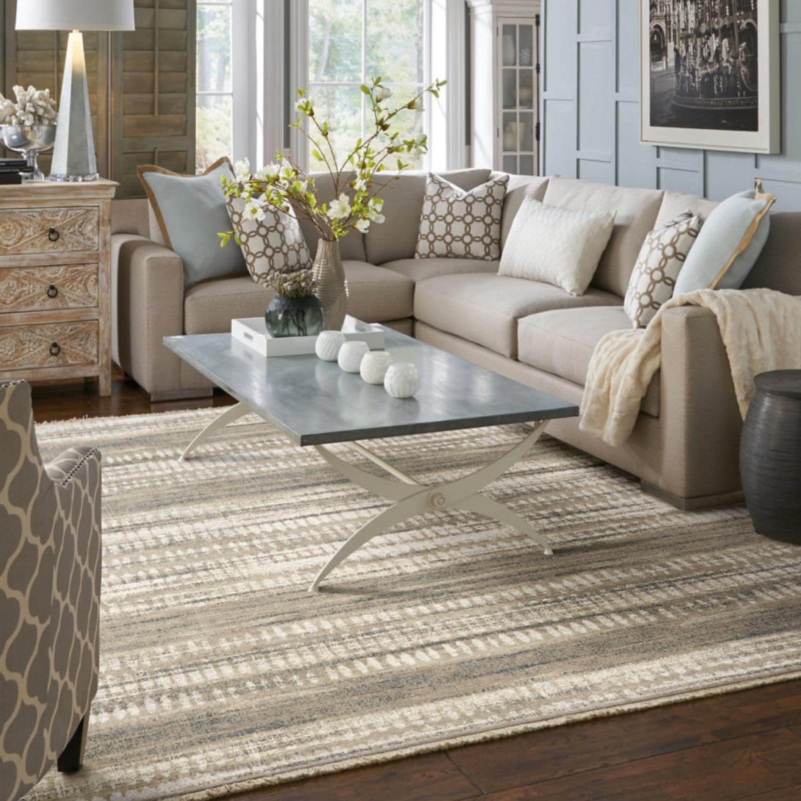 Area Rug in living room | Vic's Carpet & Flooring