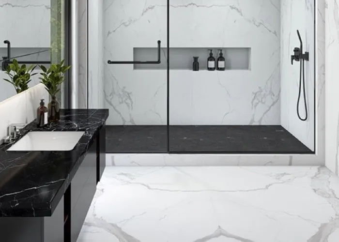 Bathroom floor | Vic's Carpet & Flooring